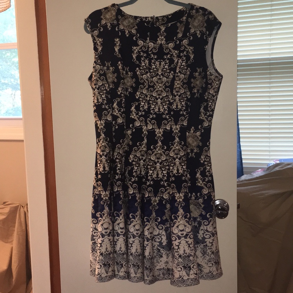 Beautiful blue dress with designs